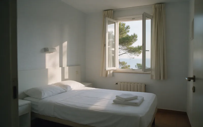 Habitación de un centro de desintoxicación residencial en Tarragona, lugar seguro para empezar el tratamiento